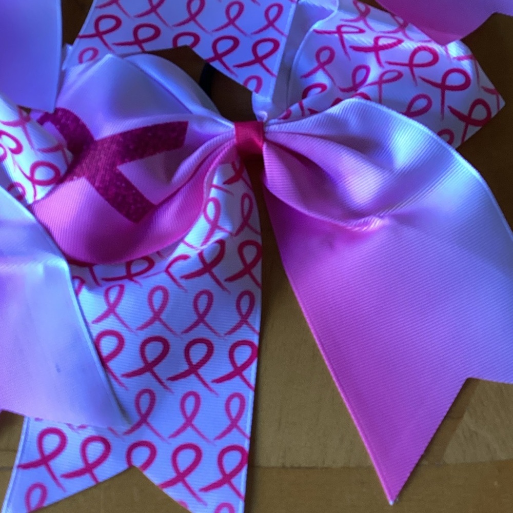 Pink Ribbon Hair Bows Set - Picture 2 of 5